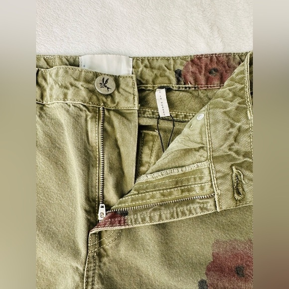 One Teaspoon Hibiscus Libertines Cropped Wide Leg Denim Jeans Size 27 - Picture 5 of 13